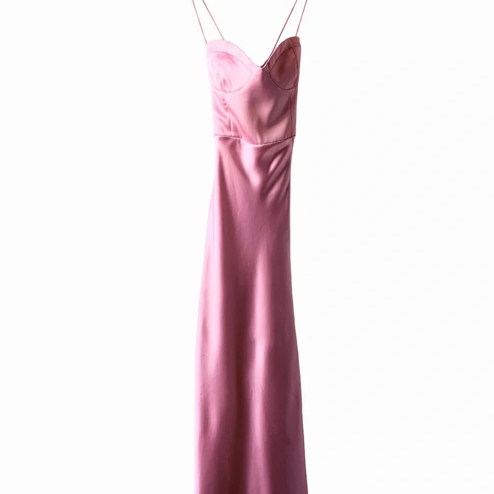 Zara Dress | Pink Satin Dress NWT - Picture 4 of 6